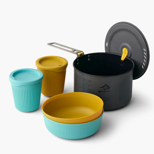 The Frontier Ultralight One Pot Cookset includes a 2L Frontier Pot teamed with our ergonomic Passage Collection bowls and cups to form the base of the best lightweight camp kitchen setup available. www.moralepatches.com.au