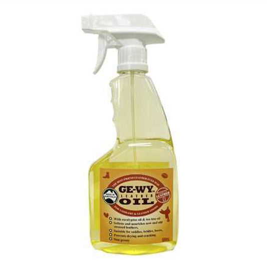GEWY Perfect leather preservative to guarantee long lasting leather goods. Natural, Non-toxic ingredients. Non greasy and supplied in a convenient 500ml spray bottle. Prevents cracking and nourishes aged and stressed leather. GEWY a trusted Australian made product for over 70 years www.moralepatches.com.au