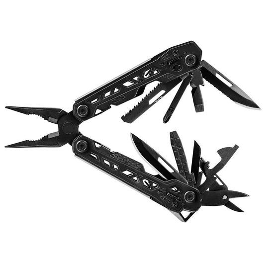 Now in blacked out! The Truss is an all-inclusive multi-tool, with 17 tools built to the exacting needs of the professional user in a size-conscious design. This full size multi-tool aims to remove excess heft while keeping all of the functionality. The result is a professional-grade multi-tool that bridges the gap between the problem and the solution. www.moralepatches.com.au