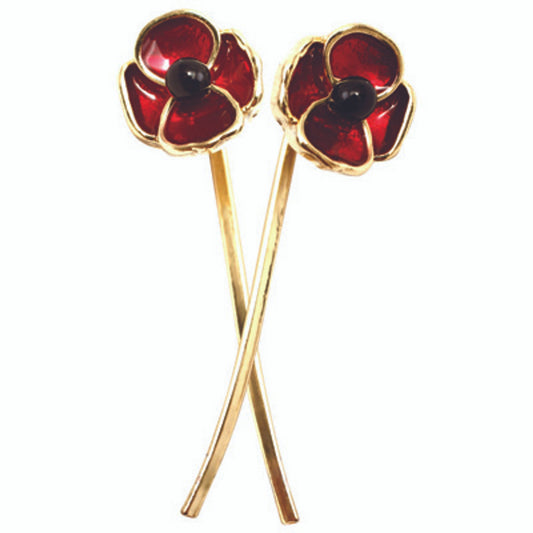 Gallipoli Centenary Poppy Stem Earrings are a must-have accessory for those who appreciate style and modernity. These earrings, available for order now from the military specialists, are truly special. www.moralepatches.com.au