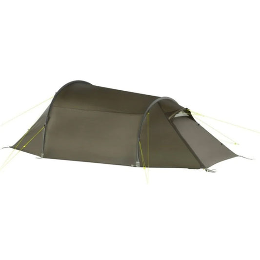 The Tatonka Gargia 2 is a very lightweight tunnel tent with special comfort features. Even taller users can stretch out comfortably in this 2.35-meter-long inner tent. The tent has a front access with a vestibule for luggage, access on both ends and vents provide optimal ventilation and drying options. www.moralepatches.com.au
