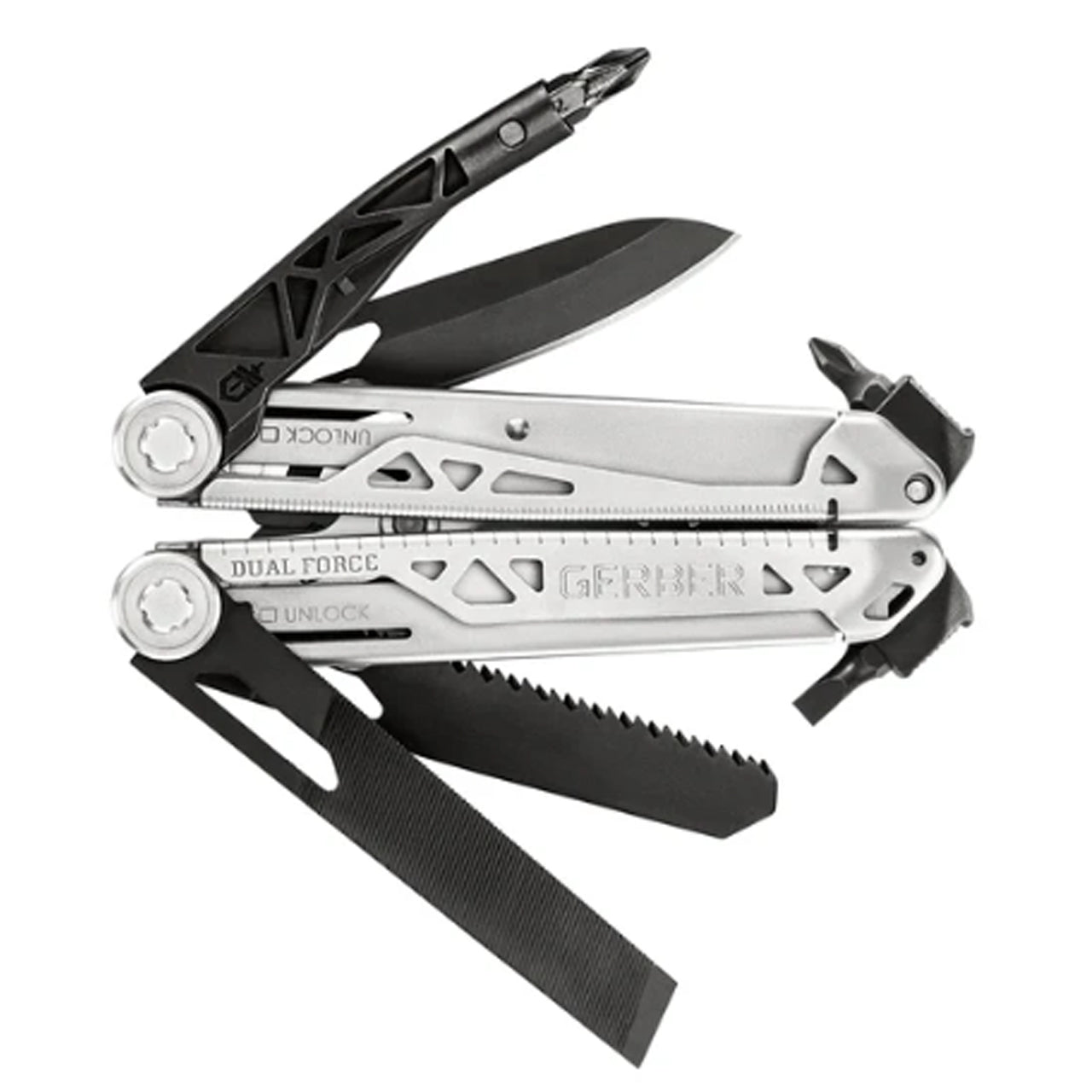 For tough jobs, it's often easier to head back to the toolbox for a proper set of pliers—until now. The Dual-Force isn't your average multi-tool, boasting layered construction to provide 2x the jaw strength and 2x the force to manhandle any task put in front of it.  www.moralepatches.com.au