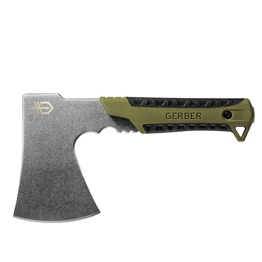 For a compact tool, the Pack Hatchet delivers an impressive amount of function. Exaggerated finger grooves in the handle allow for incredible edge control while choking up to handle detail work and precise cuts. www.moralepatches.com.au