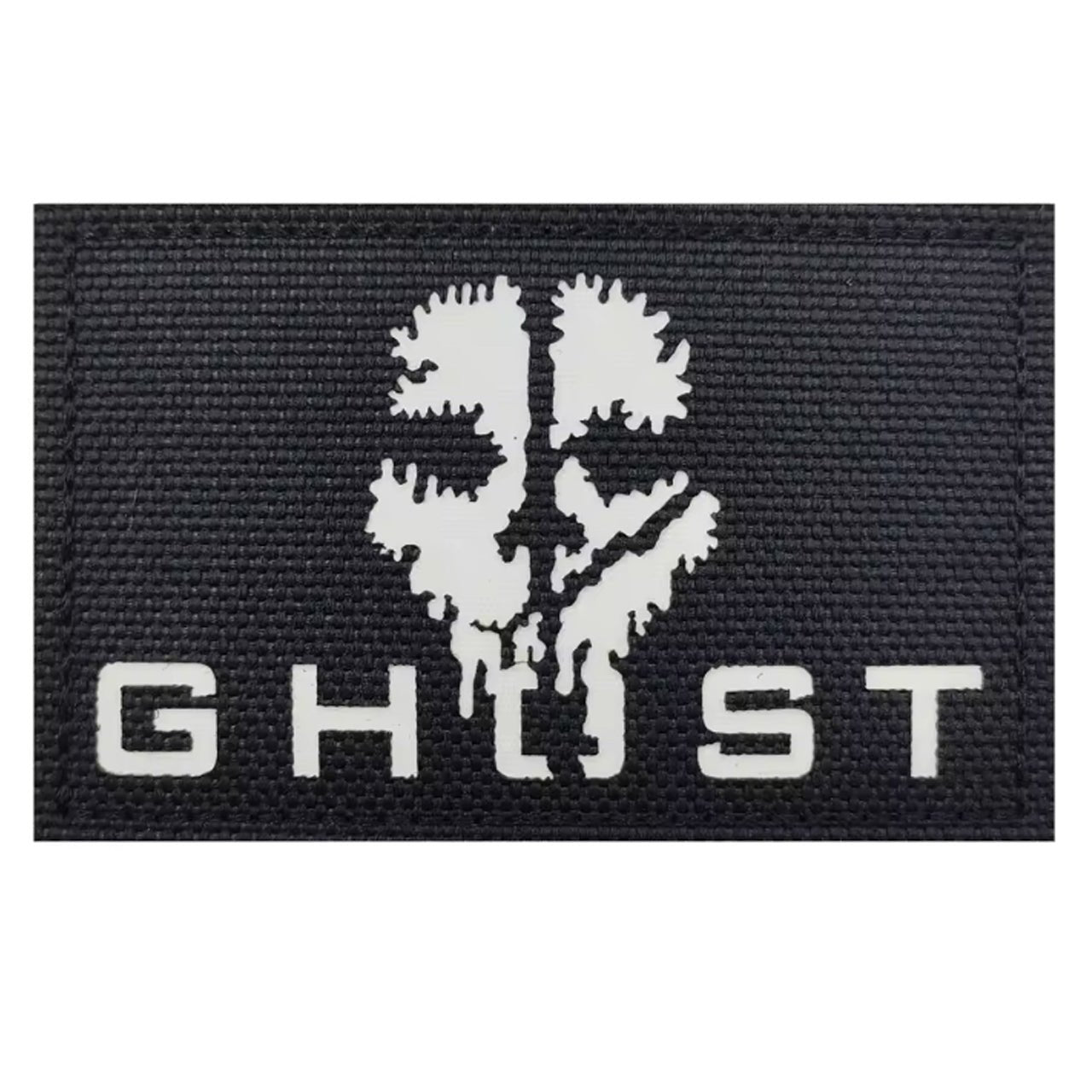 Ghost Performance Patch Ghost Tactical Laser Cut Patch Hook & Loop White – Morale Patches Australia