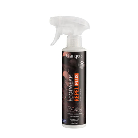  By spraying your footwear with this simple-to-use formulation, your feet will stay dry, regardless of the weather. It's suitable for all upper materials and now has added conditioning for leather, nubuck and suede. It’s simple to use, harmless to the environment, it also comes in our new 100% Post-Consumer Recycled (PCR) bottle containing Ocean Waste Plastic (OWP) and all you do is spray on, allow to dry and your feet will be fully protected once more.  www.moralepatches.com.au where the army shops