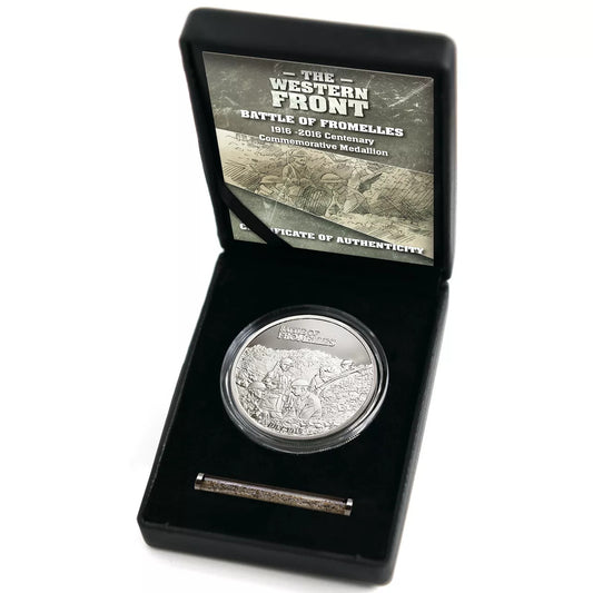 The Introducing the limited edition Battle of Fromelles Commemorative Medallion is an exquisite piece that pays tribute to the brave soldiers of the 5th Australian Division who fought in the disastrous Battle of Fromelles during World War I. www.moralepatches.com.au