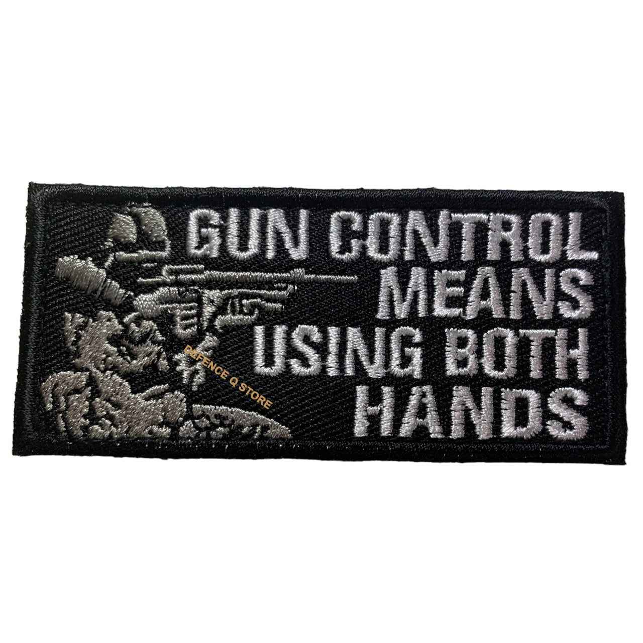 Gun Control Embroidery Velcro Backed Morale Patch – Morale Patches ...