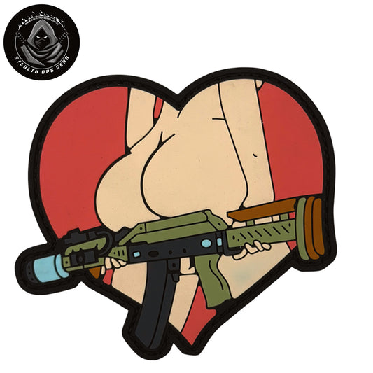 Guns N Bums Morale Patch PVC - Stealth Ops Gear. This bold PVC morale patch delivers attitude and authenticity to your tactical gear, backpack, or everyday carry. At 9.5x8cm, it's sized perfectly for visibility without overwhelming your setup. www.moralepatches.com.au