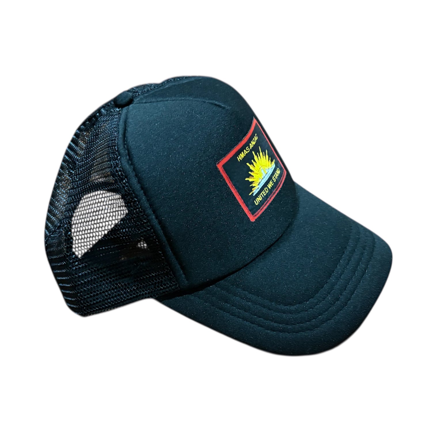 Iconic naval heritage meets everyday style with the HMAS Anzac Truckers Cap. This rugged headwear celebrates Australia's maritime legacy while delivering the comfort and durability you need for work, travel, or casual wear. Built tough for the Australian climate, it's the perfect accessory for those who value both history and practicality. Wear your pride in the Navy's finest. www.moralepatches.com.au