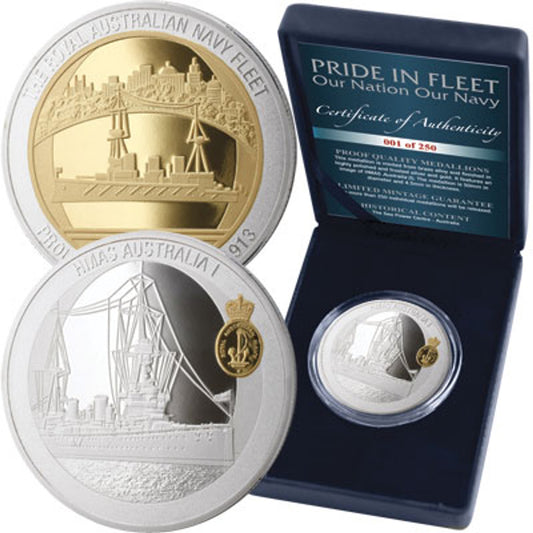 The HMAS Australia I Limited Edition Medallion is a must-have collectible for military enthusiasts and history buffs. This exclusive medallion showcases the Royal Australian Navy's first flagship, HMAS Australia (I), which made its historic entry into Sydney Harbour on 4 October 1913. www.moralepatches.com.au