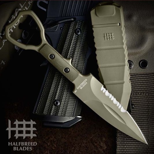 One-piece full tang construction.
Austrian made 6mm Bohler K110 (D2) tool steel. The entire tool is overbuilt for extreme durability and toughness.
Easy to maintain razor-sharp partially serrated and polished cutting edge.
Blade fuller reduces weight without compromise in strength.
Hard-wearing, low friction Teflon coating mitigates glare and protects against corrosion. Available in black, dark earth and ranger green colour options.
www.moralepatches.com.au