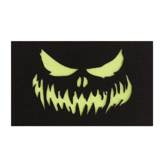 Stand out in low-light conditions with this striking Haunting Laser Cut Glow Patch. Precision laser-cut design delivers crisp, detailed edges that catch the eye, while the glow-in-the-dark feature ensures visibility when it matters most. www.moralepatches.com.au