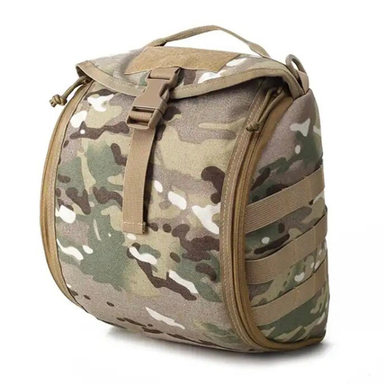 This incredible Tactical MOLLE Helmet Pouch is the perfect addition to your hiking and camping arsenal. Not only does it protect your helmet from the harshest elements, but it features two inner mesh pockets for accessories. What's more, the MOLLE grids on either side can be used to attach small pouches, adding even more value to your gear! www.moralepatches.com.au