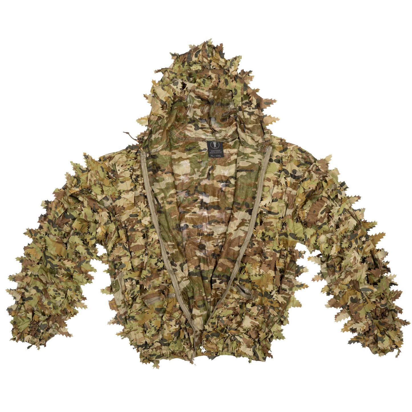 The Huntsman Ghillie 3D Leaf Suit – TFP is engineered for elite concealment in dense vegetation and forested environments, offering a field-ready solution for reconnaissance, sniper teams, and tactical operators. This lightweight, compact suit uses a breathable polyester mesh base layered with over 1,000 textured 3D leaves for disruptive depth and movement-masking realism. www.moralepatches.com.au