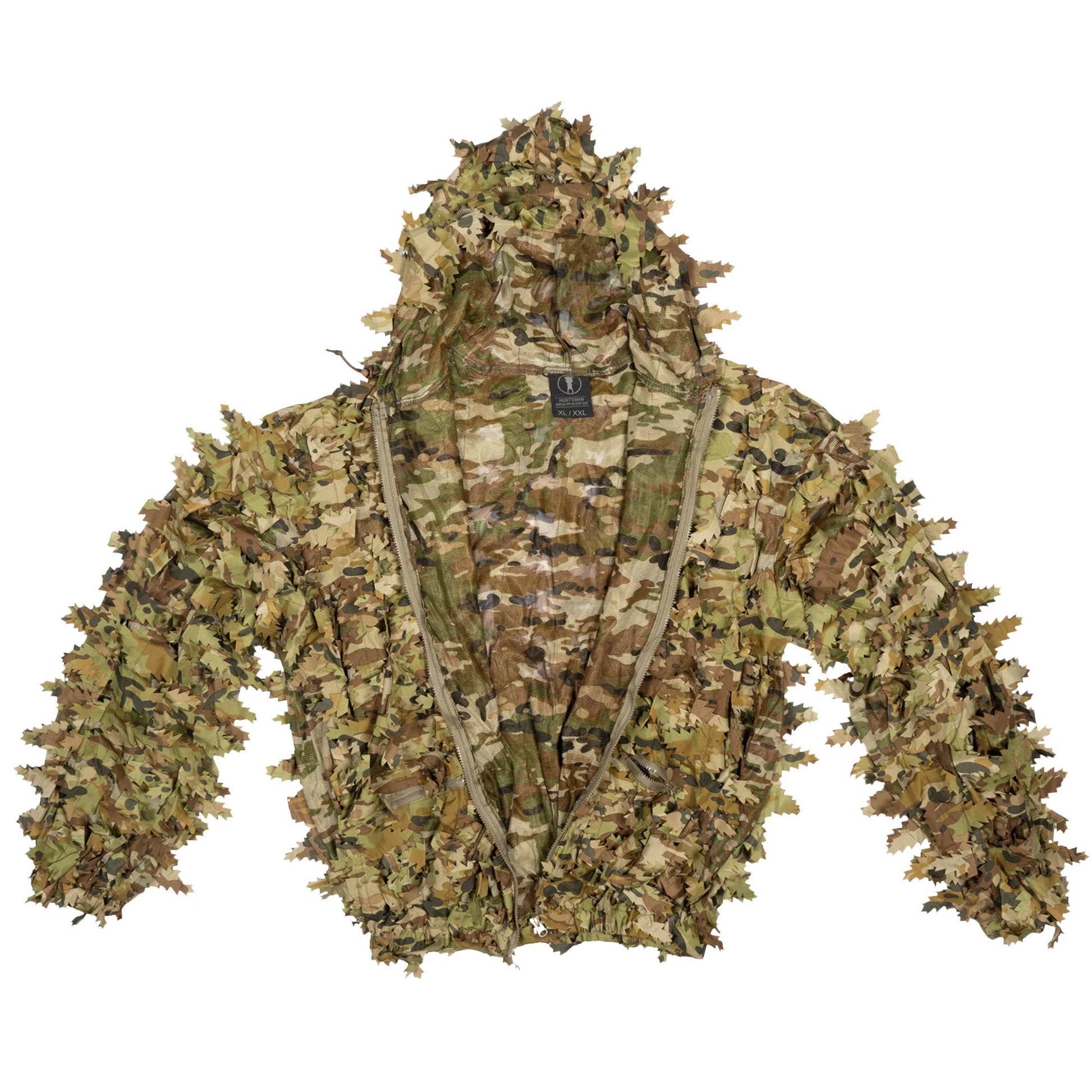 The Huntsman Ghillie 3D Leaf Suit – TFP is engineered for elite concealment in dense vegetation and forested environments, offering a field-ready solution for reconnaissance, sniper teams, and tactical operators. This lightweight, compact suit uses a breathable polyester mesh base layered with over 1,000 textured 3D leaves for disruptive depth and movement-masking realism. www.moralepatches.com.au