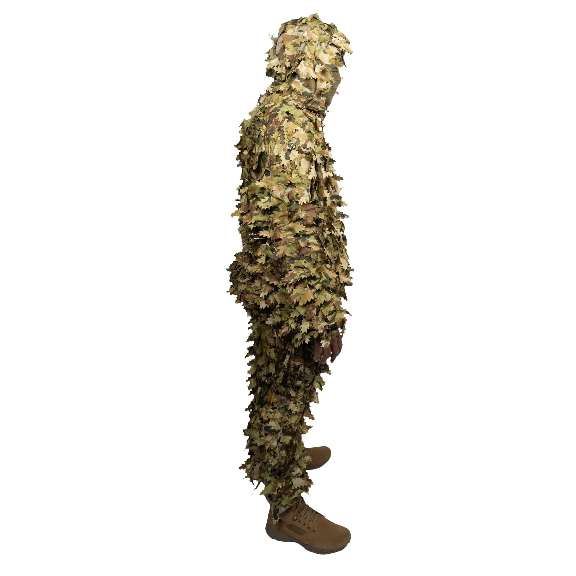 The Huntsman Ghillie 3D Leaf Suit – TFP is engineered for elite concealment in dense vegetation and forested environments, offering a field-ready solution for reconnaissance, sniper teams, and tactical operators. This lightweight, compact suit uses a breathable polyester mesh base layered with over 1,000 textured 3D leaves for disruptive depth and movement-masking realism. www.moralepatches.com.au
