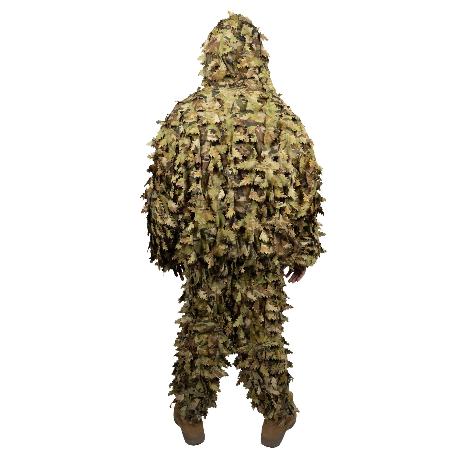 The Huntsman Ghillie 3D Leaf Suit – TFP is engineered for elite concealment in dense vegetation and forested environments, offering a field-ready solution for reconnaissance, sniper teams, and tactical operators. This lightweight, compact suit uses a breathable polyester mesh base layered with over 1,000 textured 3D leaves for disruptive depth and movement-masking realism. www.moralepatches.com.au