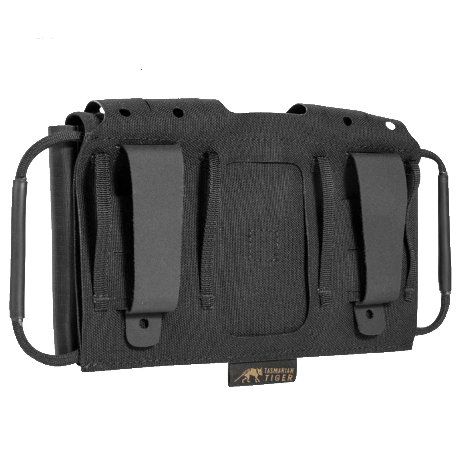 Small, flat IFAK pouch for mounting on MOLLE surfaces or on the belt. The fold-out first aid panel, which can be individually equipped, can be pulled out on both sides. www.moralepatches.com.au