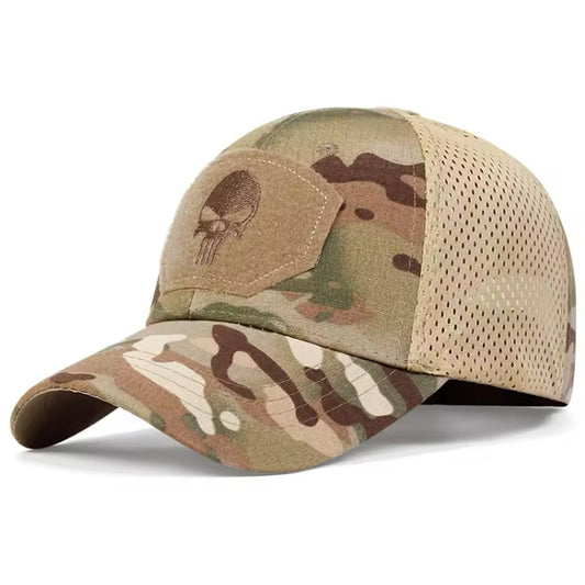 This incredible Military Punisher Cap screams strength and determination. It's the perfect choice for those who want to make a bold statement with their style. The Velcro size on the front measures 9x6.5cm www.moralepatches.com.au