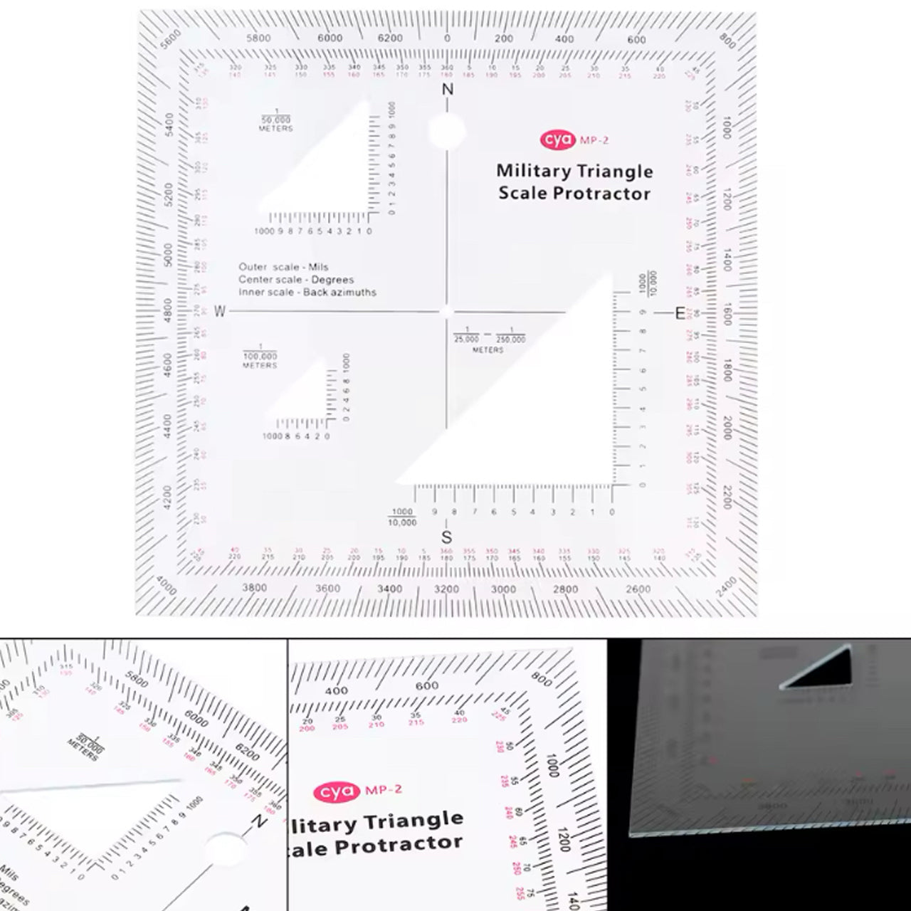 Discover your location and destination with ease during emergencies and while in the field using the Navigation Coordinate Scale Protractor. This military-grade tool, measuring 12.7x12.7cm, accurately displays coordinates when paired with a scaled map. Perfect for military personnel, it allows you to mark your location and endpoint for quick and efficient navigation. www.moralepatches.com.au