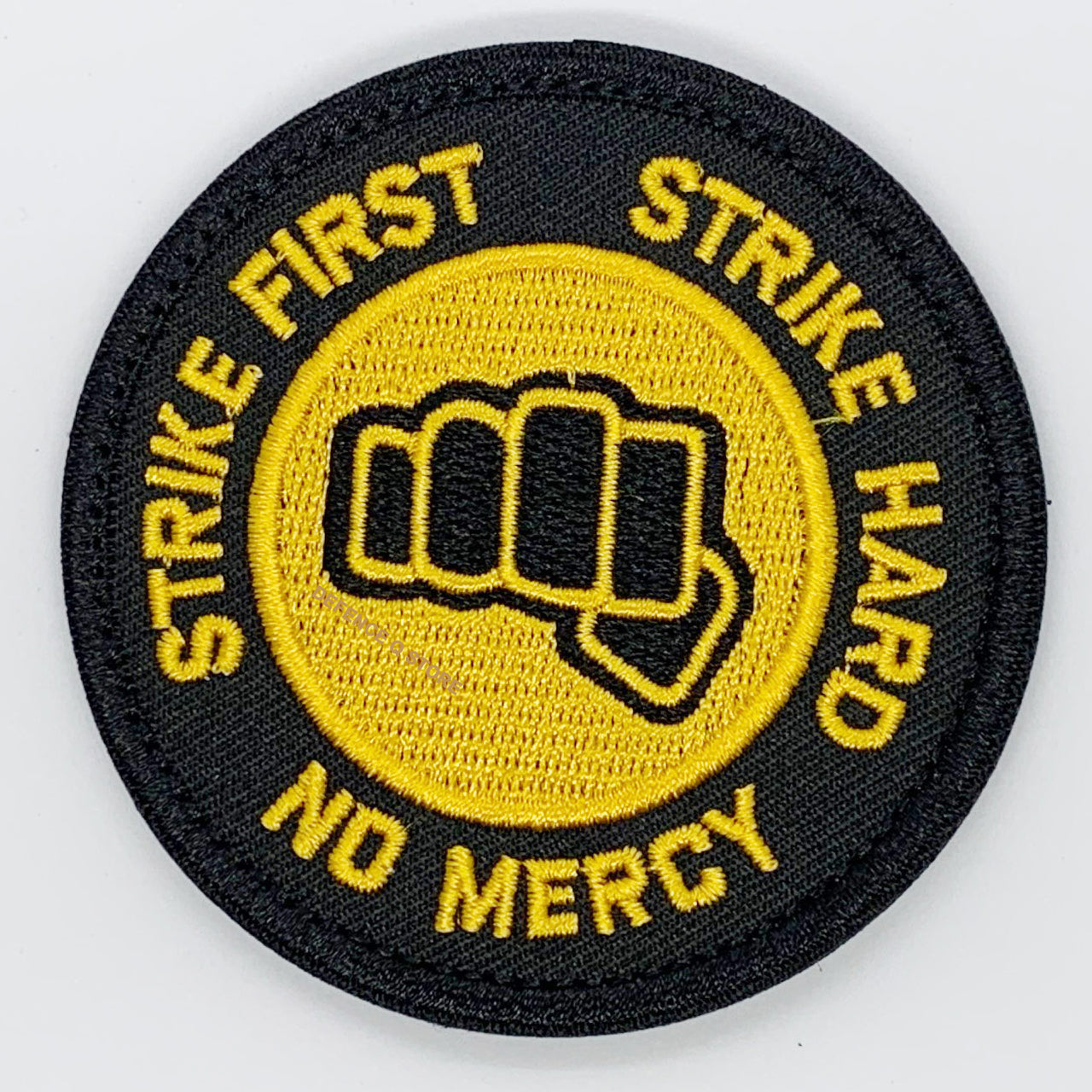 Strike First Embroidery Velcro Backed Patch β Morale Patches Australia