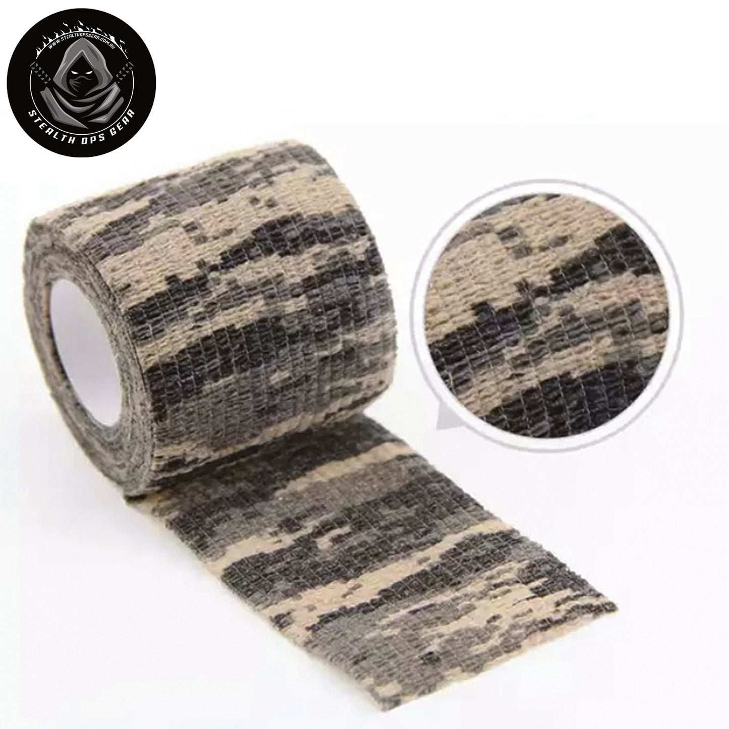 Self Cling Camo Wrap Tape 5cm x 4.5m by Stealth Ops Gear
