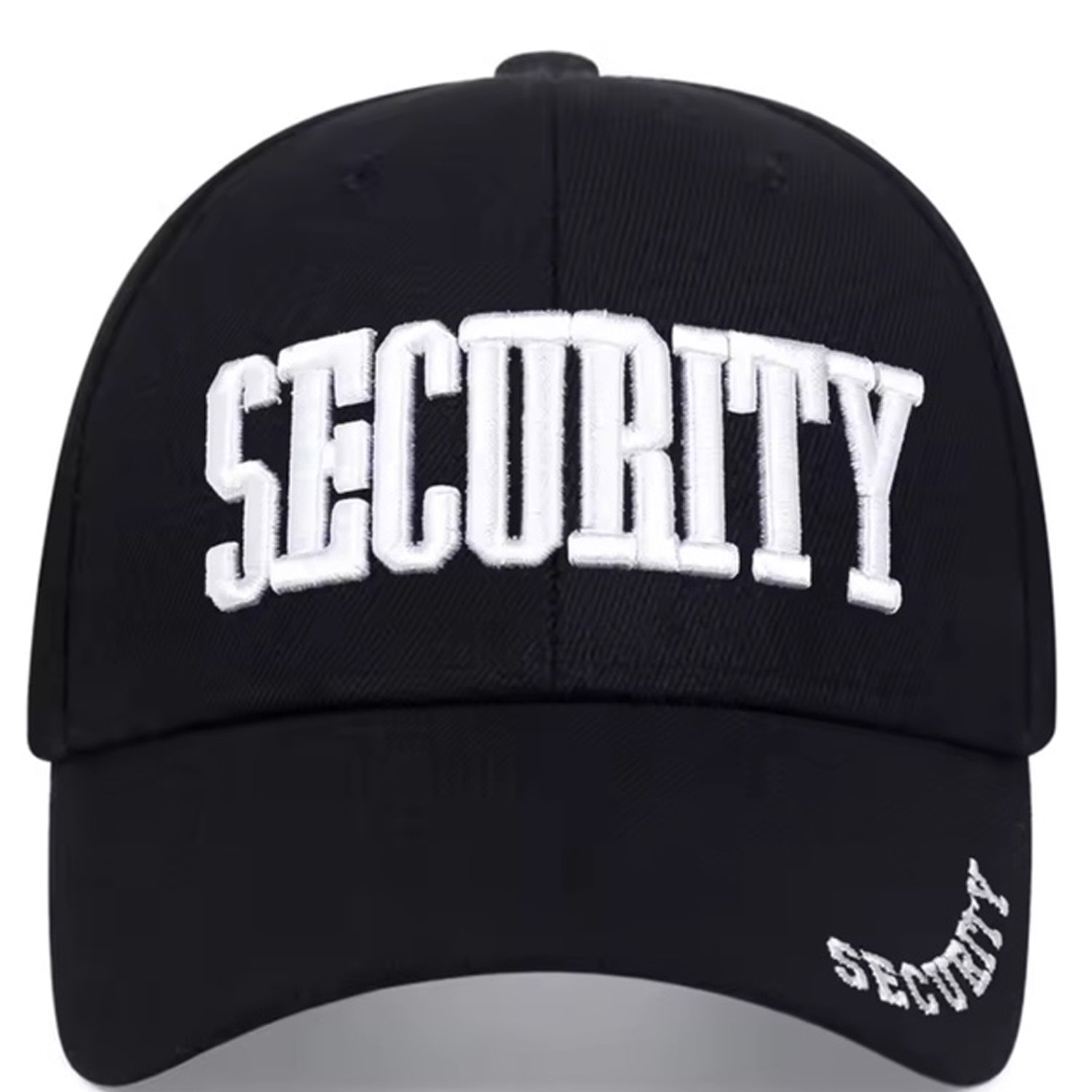 The Security Cap Black is expertly crafted with high-quality embroidery featuring the word "Security" emblazoned across the front of the baseball cap. The brim and velcro tightening strap also boast the same security embroidery, while the cap itself is made of a durable blend of nylon and cotton. This one size fits all cap also features a velcro adjuster for a perfect fit. www.moralepatches.com.au