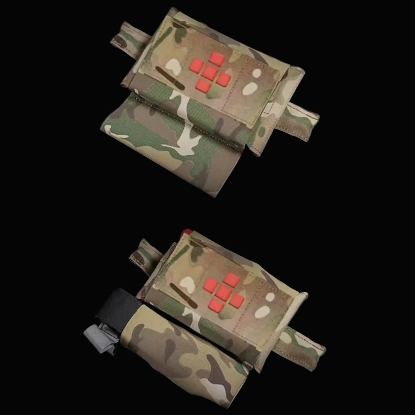 Compact yet comprehensive, this trauma first aid kit pouch combines tactical functionality with practical design. Weighing just 102 grams and measuring 22.5x10cm, it's engineered for rapid response without bulk. www.moralepatches.com.au