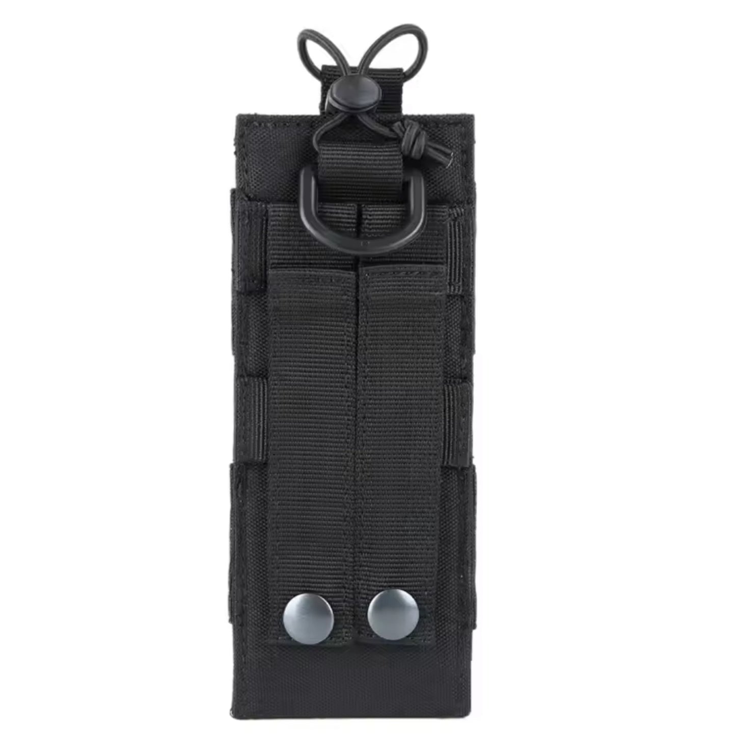The Everyday Lawenforcement Water Bottle Pouch Black is crafted to fit perfectly with the MOLLE webbing system featured on a wide range of tactical gear. Its secure attachment ensures your water bottle stays firmly in place during any activity, whether you're hiking, camping, or on duty. www.moralepatches.com.au