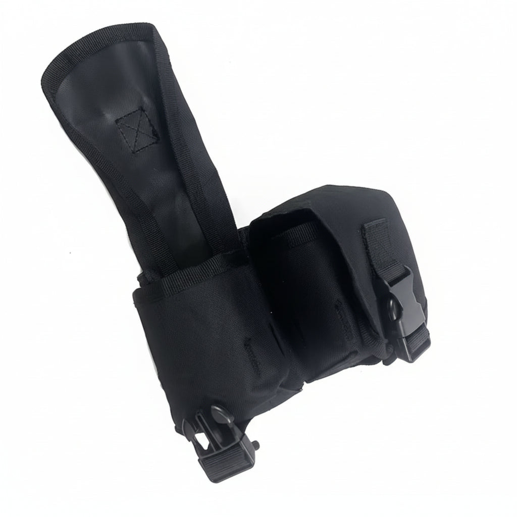 Engineered for tactical efficiency, this Double Frag Grenade Pouch secures F1 grenades and comparable equipment with reliable precision. Constructed from hardwearing 500D nylon with an integrated rear panel and MOLLE webbing, it delivers durability where it counts. www.moralepatches.com.au