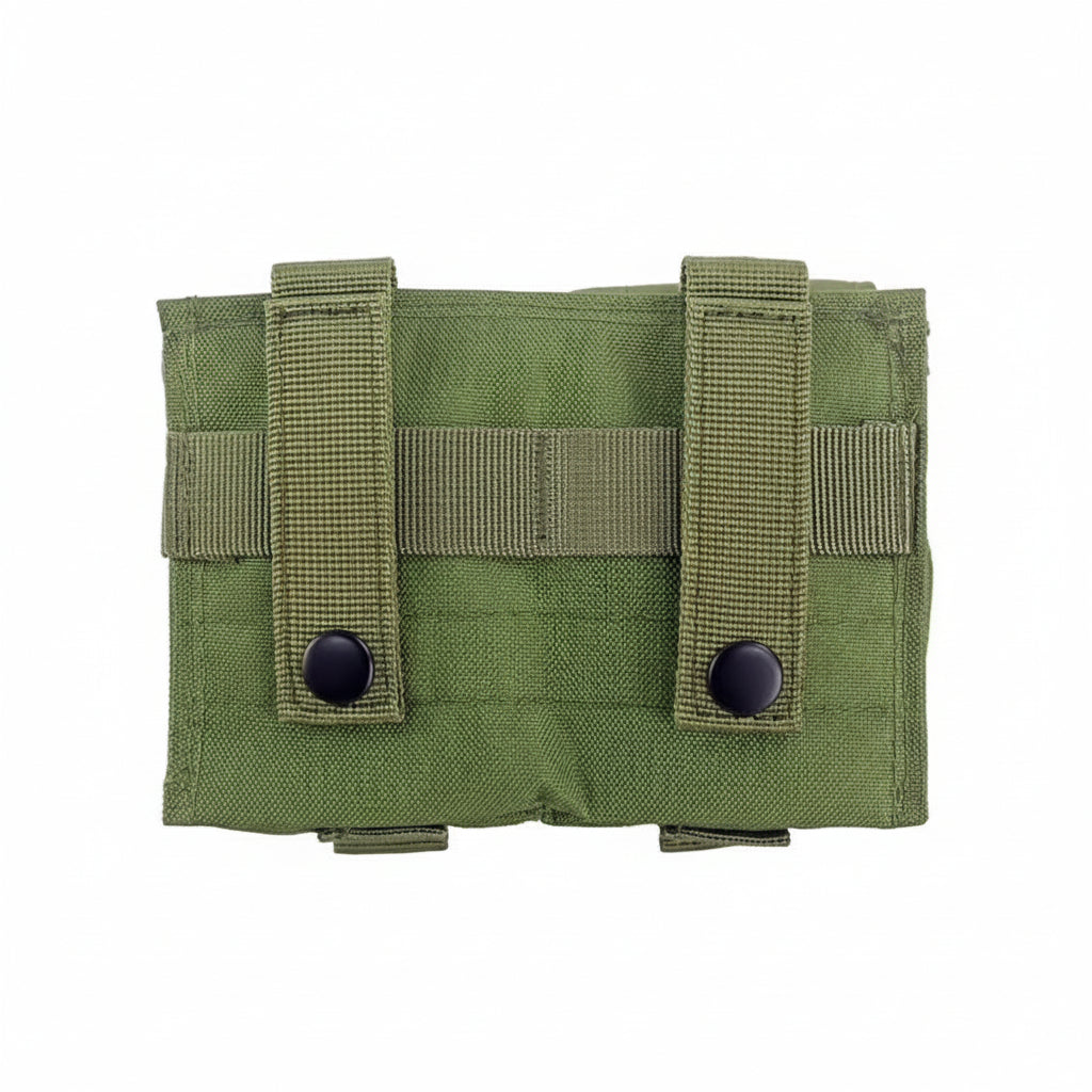 Engineered for tactical efficiency, this Double Frag Grenade Pouch secures F1 grenades and comparable equipment with reliable precision. Constructed from hardwearing 500D nylon with an integrated rear panel and MOLLE webbing, it delivers durability where it counts. www.moralepatches.com.au