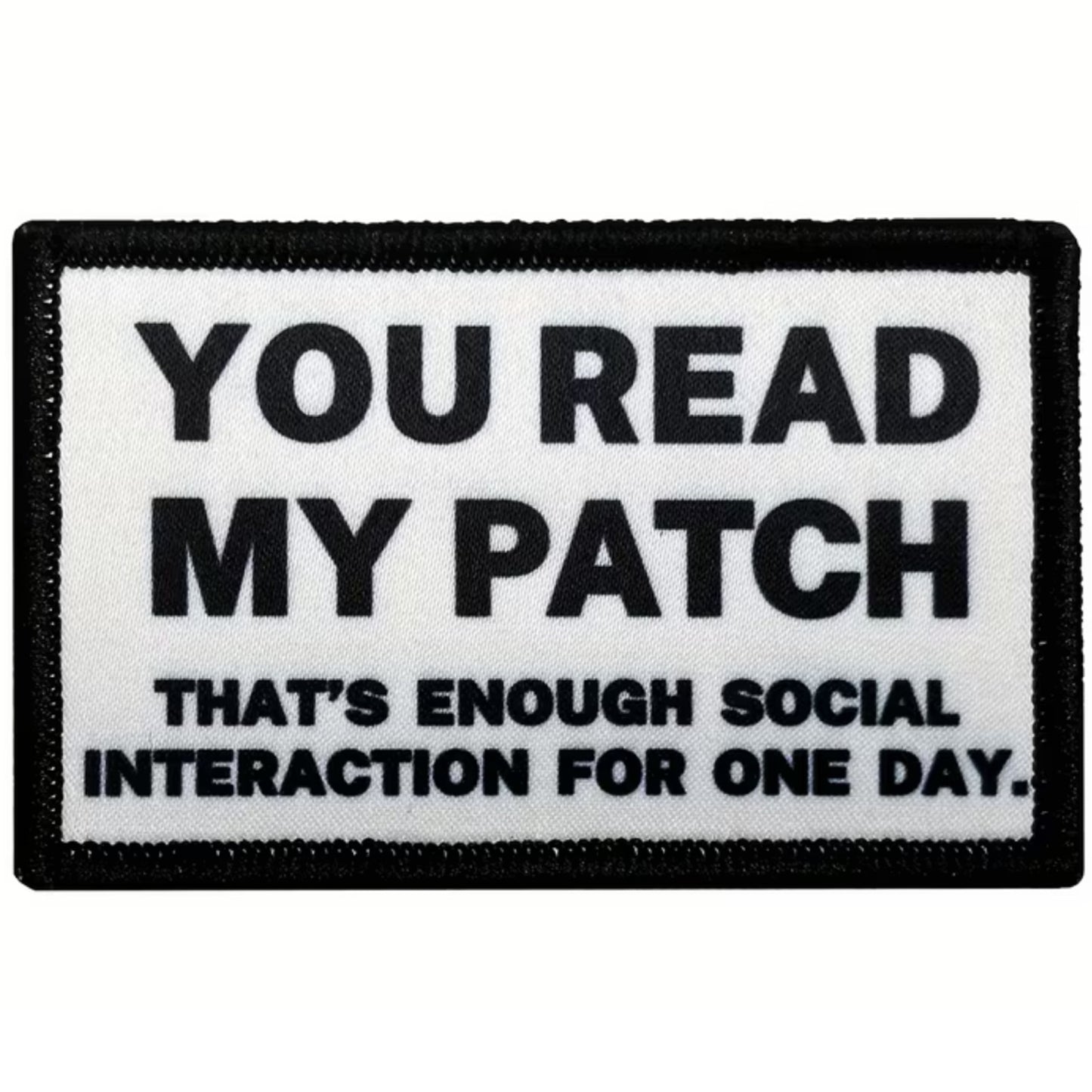 Get ready to experience the ultimate patching tool! The You Read My Patch Hook &amp; Loop is 8x5cm - the perfect size for all your patching needs. Trust us, you won't want to be without it! www.moralepatches.com.au