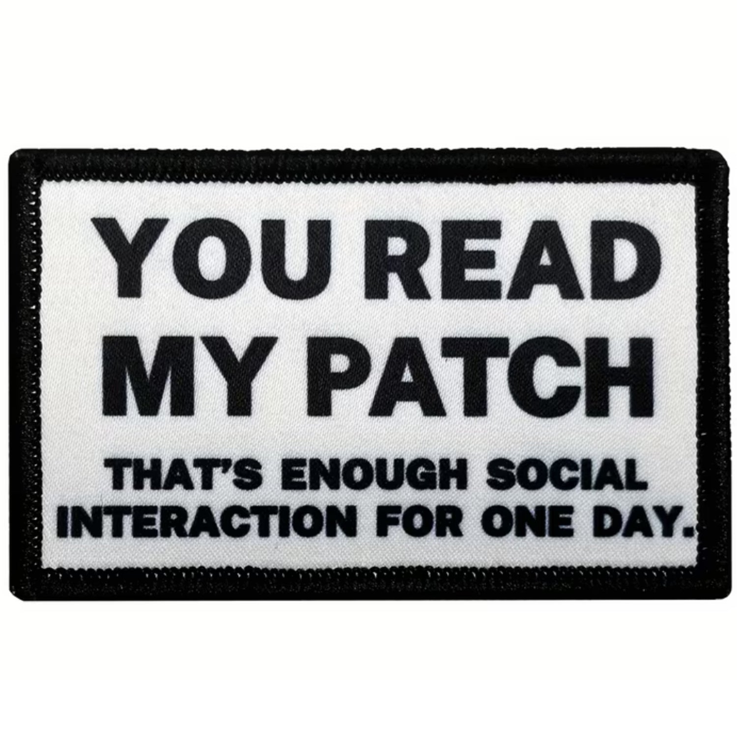 Get ready to experience the ultimate patching tool! The You Read My Patch Hook &amp; Loop is 8x5cm - the perfect size for all your patching needs. Trust us, you won't want to be without it! www.moralepatches.com.au