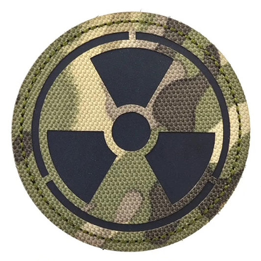 Make a bold statement with the Radioactive Laser Cut Multicam Patch. This striking 7cm patch features laser-cut precision detailing that demands attention. Backed with both hook and loop fasteners, it's ready to attach to tactical gear, backpacks, or uniforms instantly. www.moralepatches.com.au