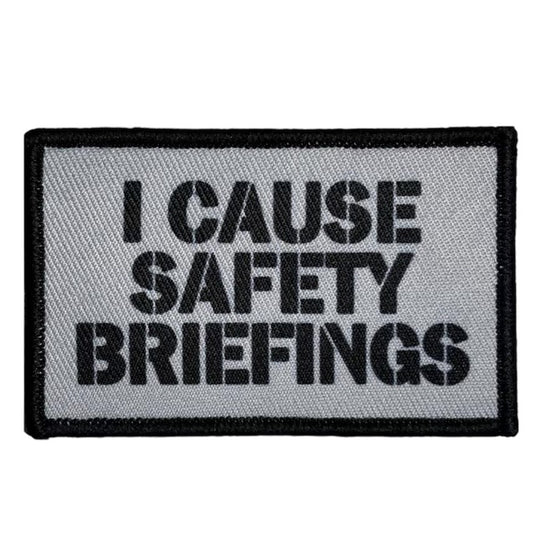 Passionately believe in the value of the I Cause Safety Briefings Patch in Hook &amp; Loop size of 8x5cm! This patch is designed to inspire and energize your safety briefings, appealing to the senses and evoking strong emotions in your audience. Don't miss out on this must-have product! Remember you caused the safety brief, be proud of it. www.moralepatches.com.au