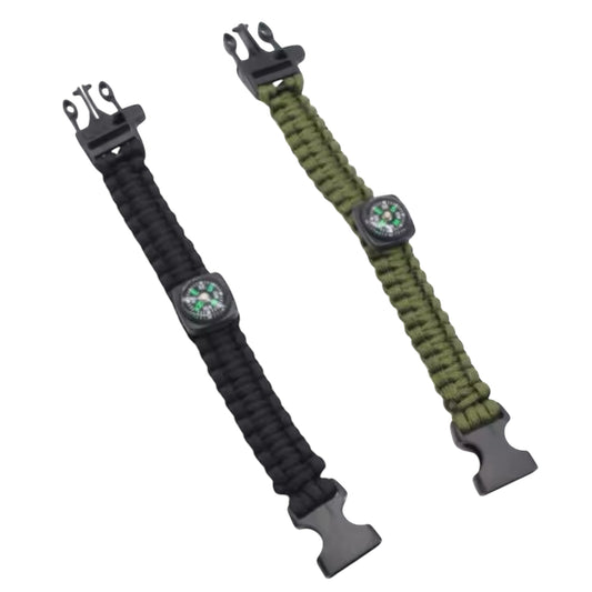 Experience the ultimate in survival gear with the Elite Tactical Paracord Compass &amp; Whistle Survival Bracelet 25cm. This durable and versatile bracelet is an essential accessory for any outdoor enthusiast, providing peace of mind and powerful functionality in one stylish package. Don't leave home without it! www.moralepatches.com.au