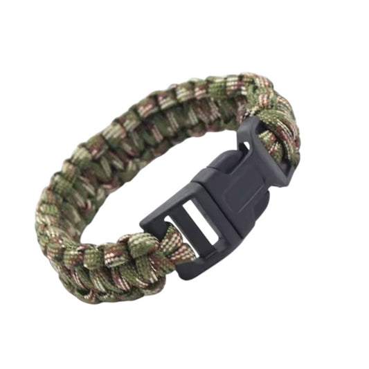 Experience the ultimate in survival gear with the Elite Tactical Paracord Survival Bracelet in 22cm Multicam Camo. This durable and versatile bracelet is an essential accessory for any outdoor enthusiast, providing peace of mind and powerful functionality in one stylish package. Don't leave home without it! www.moralepatches.com.au