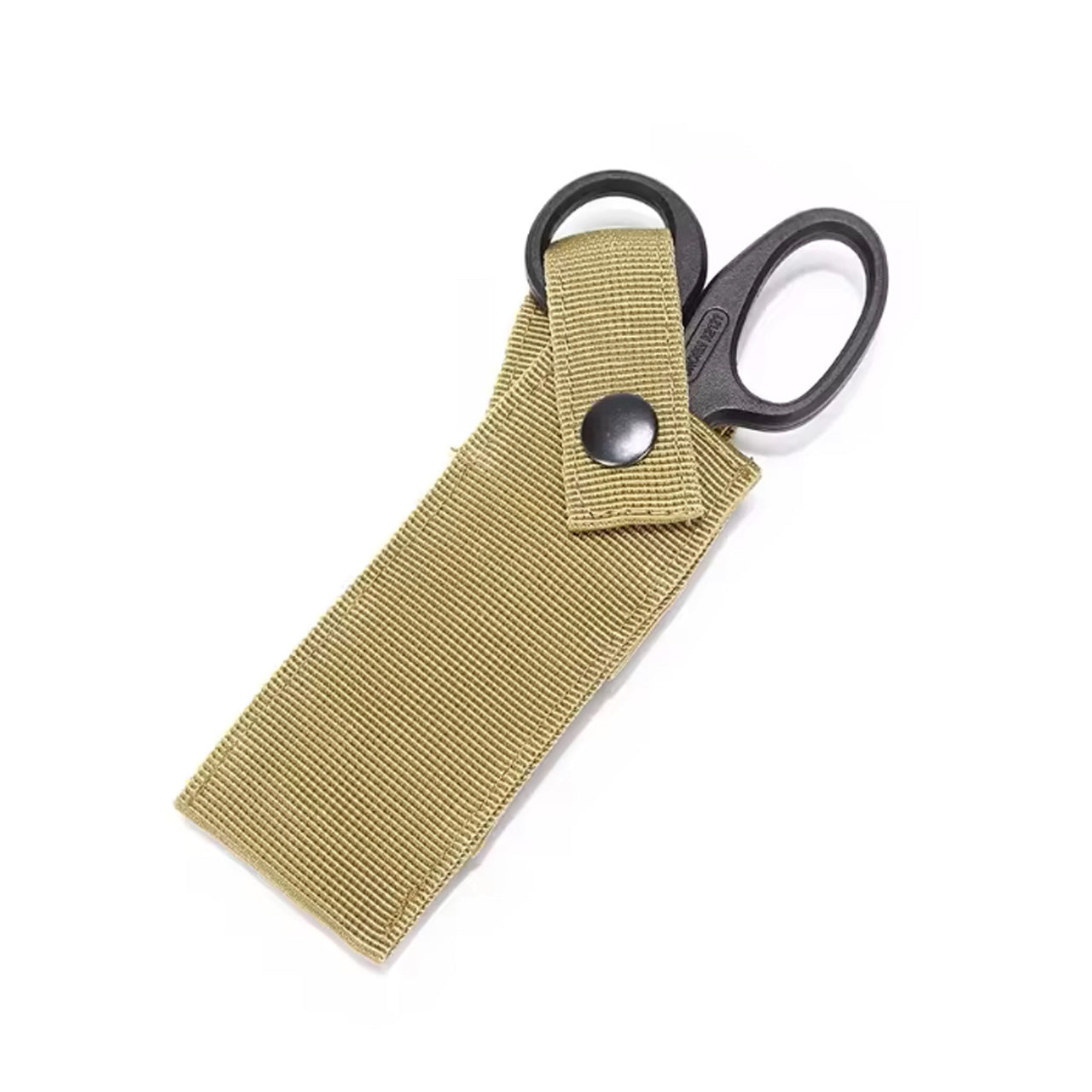 This locally made pouch is designed for tactical vests plus belts and offers a sleek, lightweight, and effective solution. It features a padded sleeve for a single pair of medium sized trauma shears, with an easy access button clip system that can be operated with one hand. The pouch only requires one MOLLE column for attachment, ensuring quick and convenient access to vital tools when every second counts. www.moralepatches.com.au