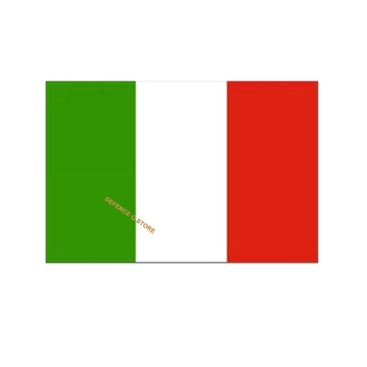 The Italian flag, often called the ‘Tricolore’ was adopted on January 1, 1948; representing hope, faith and charity.   The flag’s dimensions of 150cm by 90cm allows you to display your pride at large. Wide rivets are attached at its left end, enabling you to hang it up on a flagpole. www.moralepatches.com.au
