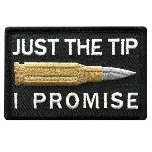 Experience the power and impact of Just The Tip's Velcro Backed Patch in a compact 8x5cm size. Don't underestimate the potential of this patch - it's the perfect addition to any outfit or accessory. Order now and discover the endless possibilities! www.moralepatches.com.au