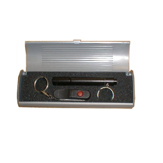Good gift that is portable and comes in a hard case. Included is a small LED torch with a key ring that takes AAA batteries as well as a swiss style knife in the colour black and entails scissors, 2 small blade knives and a key ring. www.moralepatches.com.au