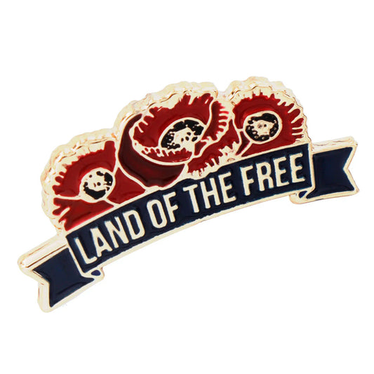 The Land of the Free Poppy Lapel Pin is the ultimate symbol of national pride, designed with precision and elegance. It's more than just an accessory; it's a declaration of your commitment to liberty, perfect for enhancing your attire with a touch of patriotism. www.moralepatches.com.au