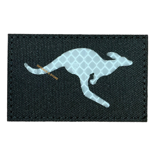  Elevate your everyday look and show off your patriotic spirit with the Kangaroo Reflective Laser Cut Velcro Backed Morale Patch Black. Perfect for jackets, packs, and caps, this 5cm X 8cm patch exudes charm and style while displaying your passion for your country. www.moralepatches.com.au where cadets shop