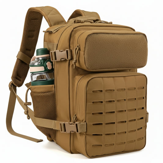 Built for operators who demand tactical precision, this 25-litre MOLLE backpack combines rugged 900D polyester construction with intelligently designed multi-layered storage compartments. www.moralepatches.com.au