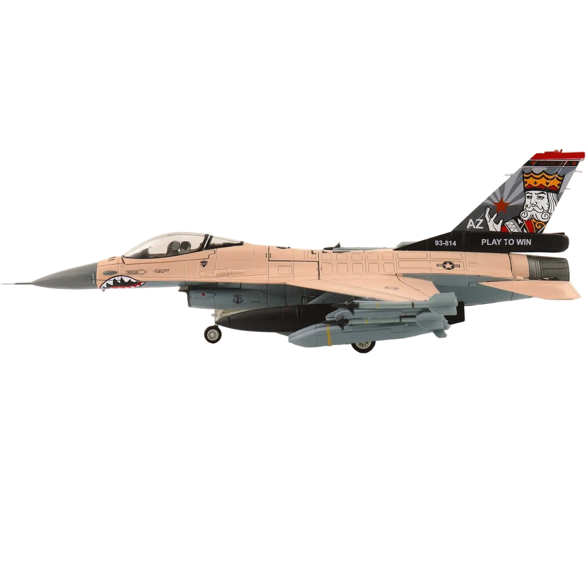 1/72 F-16V "Play to Win" 93-0814 21st Sqn. Luke AFB 2025&nbsp;delivers a modern fighter jet display model for collectors, USAF enthusiasts, and scale aviation displays. www.moralepatches.com.au
