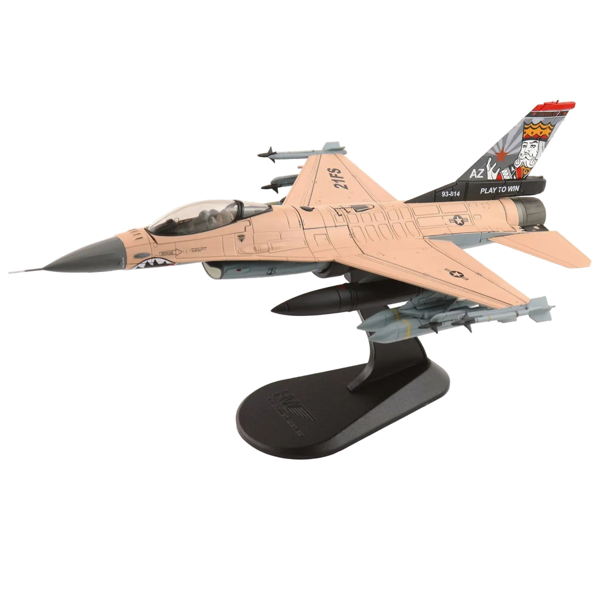 1/72 F-16V "Play to Win" 93-0814 21st Sqn. Luke AFB 2025&nbsp;delivers a modern fighter jet display model for collectors, USAF enthusiasts, and scale aviation displays. www.moralepatches.com.au