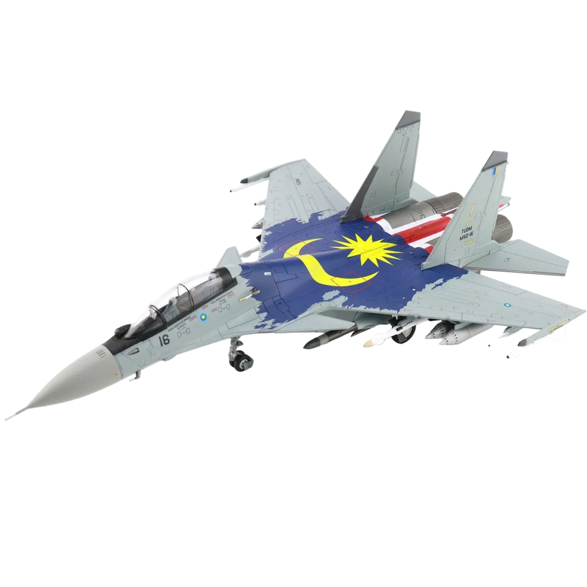 The SU-30MKM is a multirole fighter aircraft operated by the Royal Malaysian Air Force (TUDM). This variant of the Su-30 is tailored specifically for Malaysia, featuring advanced avionics, thrust-vectoring engines, and enhanced weaponry, making it highly capable in air-to-air and air-to-ground missions. www.moralepatches.com.au