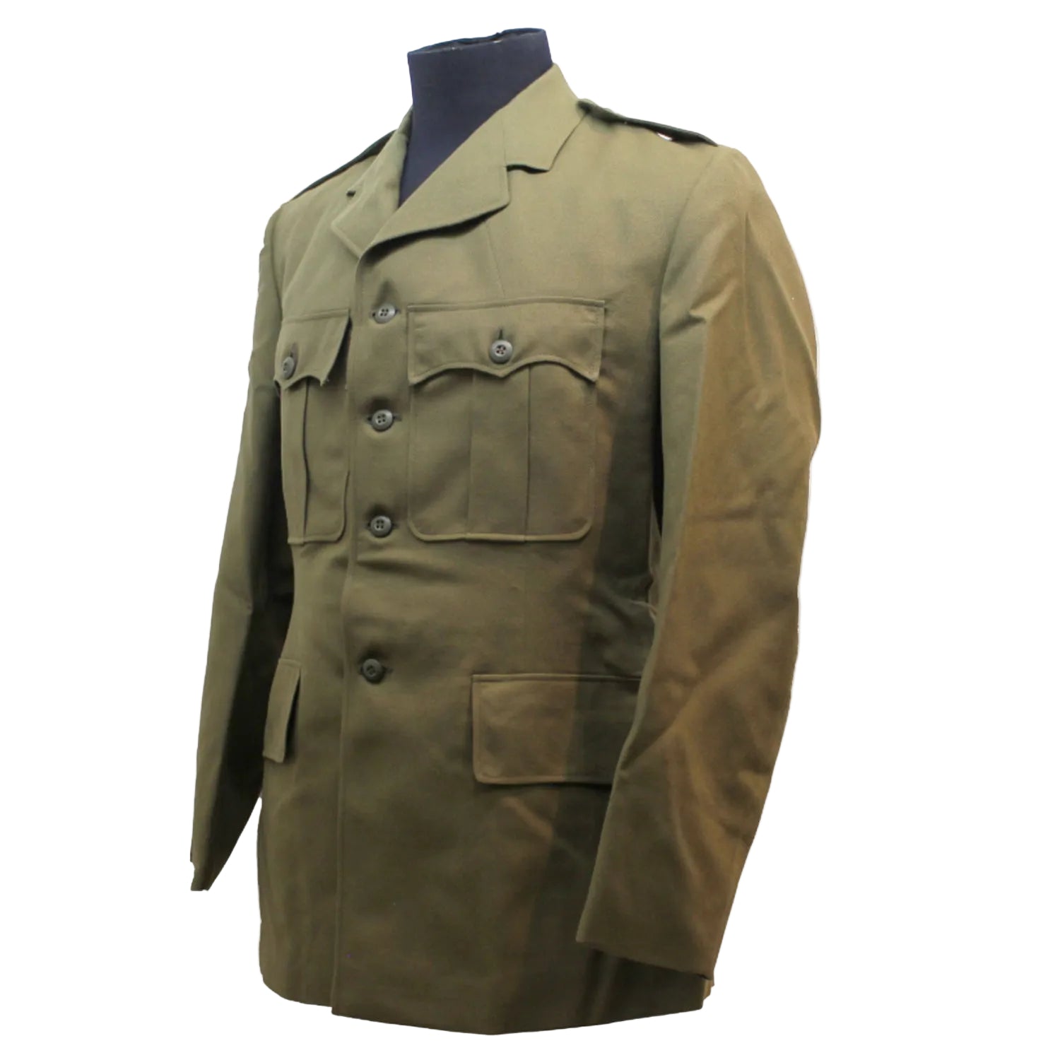 Original Australian Army Service Dress Uniform.&nbsp; Unissued
Dated from the 1960's through to the 1990's
Sizes are shown as chest size for the jacket in inches.
Matching trousers are listed below.&nbsp; Sorry but we can not swap sizes around all sets are sold as is. www.moralepatches.com.au