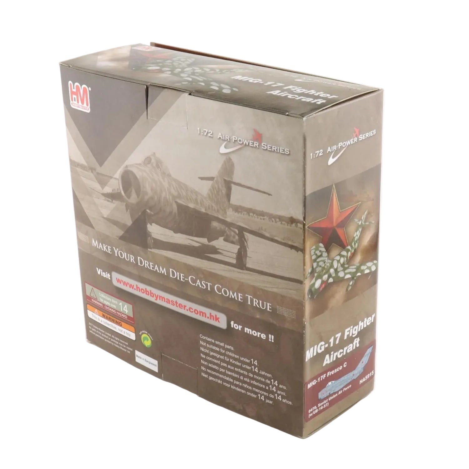 1/72 MiG-17F Fresco C 0478 Soviet Union Air Force (with UB-16-57) by Hobby Master delivers Cold War jet fighter presence for military aviation collectors and 1:72 scale displays. www.moralepatches.com.au