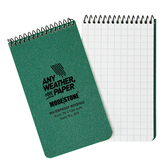Experience the ultimate solution for your writing needs in the field with the Modestone MS-A12 Top Spiral Notepad! Perfect for diggers and cadets taking notes and instructions, this notebook will be a valuable tool for soldiers that need a small notebook in a hurry. Quickly access important notes and deliver positive missions with your section troops with this all-weather notebook. www.moralepatches.com.au